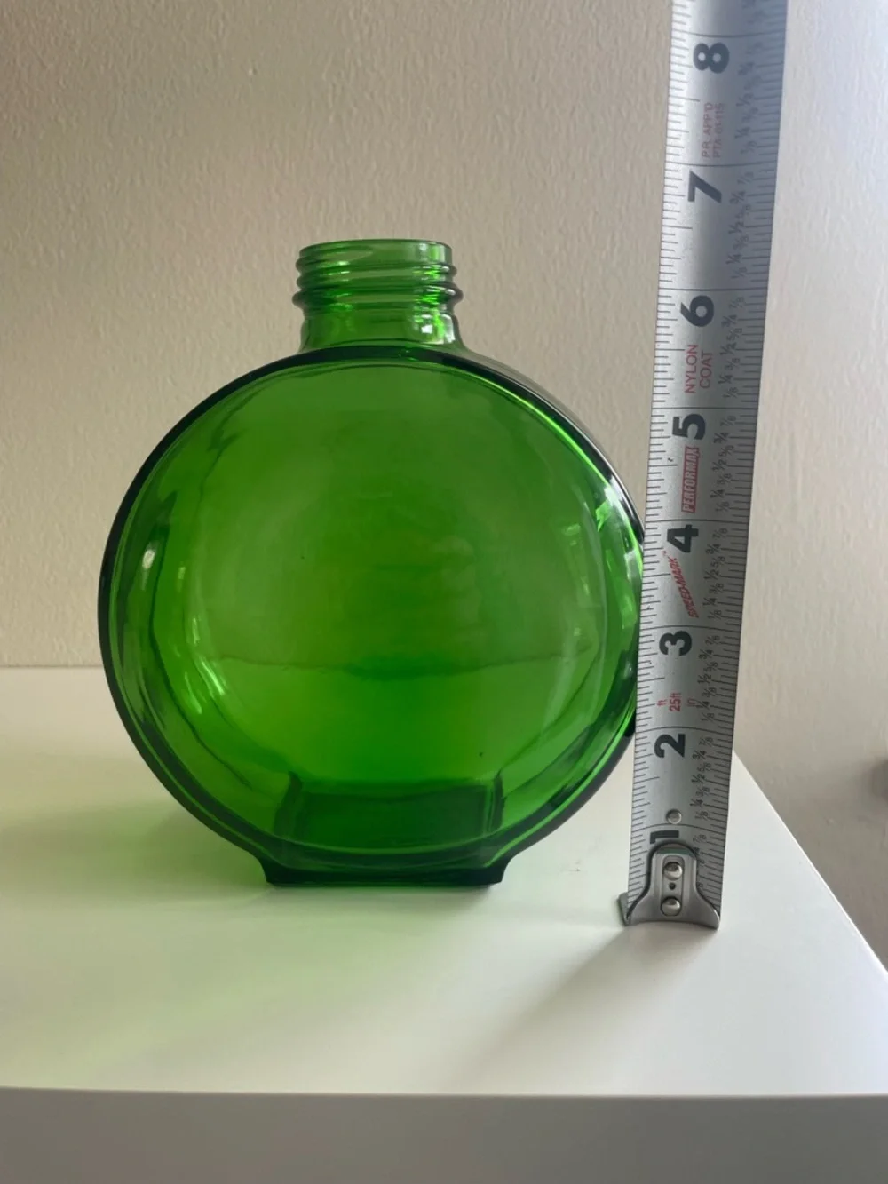Vintage Green Glass Decorative Bottle Vase - Picture 10 of 10